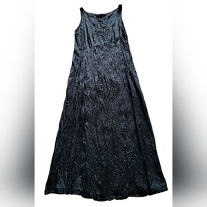 Vintage Amy Rigg Black Maxi Slip Dress S Lagenlook Minamalist Romantic Feminine